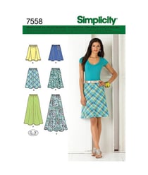 Patron Simplicity 2184 Jupe femme taille n°FR 34-42
