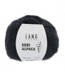 Pelote de 100% Alpaga SURI ALPACA - 25GR - Lang Yarns 0004 Noir