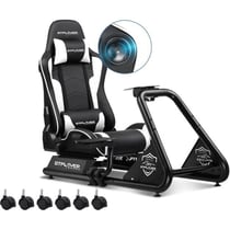 Siège de simulation PC - GTS03-890-WT - GTPLAYER - Noir/Blanc - Haut-parleurs 3D
