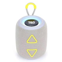 Enceinte Bluetooth Portable TWS LED Lumineuse Stéréo Subwoofer Avec Micro Intégré Gris YONIS