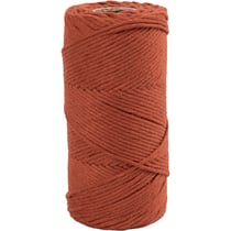 Cordon pour Macramé, L : 198 M, d 2 mm, orange brulé, 330 gr/ 1 rouleau