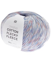 Pelote de coton Creative Cotton Flecky Fleece dk - Rico Design Bleu (010 - AQUA)