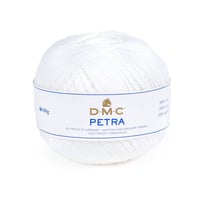 Pelote de laine - 100% coton - Blanc - B5200 - DMC - Petra - Grosseur 8
