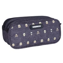 Trousse rectangulaire Newmoji Boy 22 CM - 2 compartiments Crâne