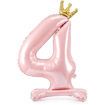 Ballon Debout - Chiffre 4 Rose