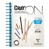 Bloc Cray'On A5 - 50 Feuilles - 120G - Spirales - Clairefontaine