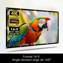 Écran de Projection Mural Pliable – 10 pouces – Double Face Avant/Arrière