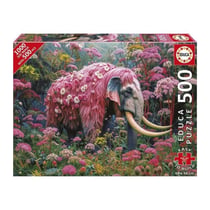 Puzzle 2D 500 pièces - Éléphant Fleuri - EDUCA