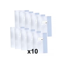 Lot de 10 protège-cahiers 24 x 32 cm grand cahier plastique transparent Apli