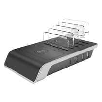 Avizar Station de Charge 5-en-1 avec 3 USB C, USB et Charge QI Compact Noir