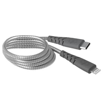 Force Power Câble Ultra-Renforcé USB-C vers Lightning 3A PD 60W Certifié MFi 1.2m Gris
