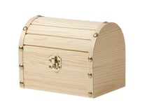 Coffre pirate en bois 16 x 12,5 x 11 cm