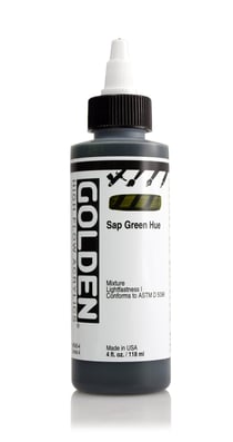 Encre Acrylic High Flow Golden IV 119ml Teinte Vert de Vessie