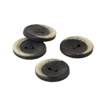 Lot de 6 boutons lune noir 20mm