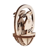 pièces à insér.bois Pâques,FSC MixCred, nature, 20 pièces, 4x6cm Oeufs, 1kit