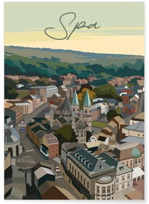 Affiche ville Spa | A3 : 29,7x42cm