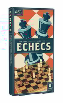 Echecs bois vintage