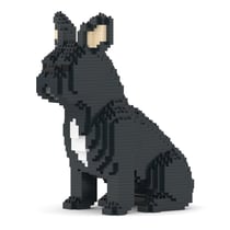 Chien Bouledogue Français assis noir Taille standard | JEKCA | 14 ans et +
