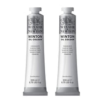 Lot peinture à l'huile - de 2 tubes - blanc de titane  - Winsor & Newton