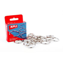 Apli Agipa - Anneau en métal ouvrable Ø 25 mm 20  pièces Argent