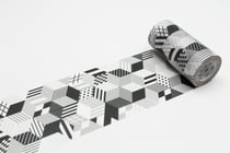 MT CASA MOTIF 10cm cubes noir - box monochrome - 10 m x 100mm