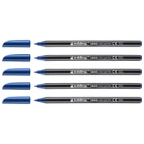 Lot de 5 feutres de coloriage pointe fine 1 mm - EDDING - Bleu Acier - 1200