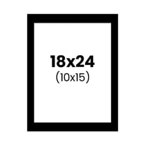 Passe-partout - Noir - 18x24cm - Photo 10x15cm - Pour cadre - Encadrement
