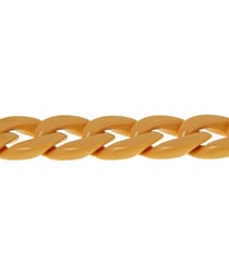 Chaîne Plate en Acrylique de 20mm pour sac à main - Vendue au Mètre - Distrifil Chamois Marron