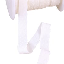Elastique lingerie facon dentelle 17mm blanc au mètre
