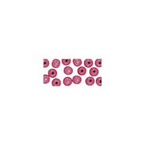 Perles en bois FSC 100%, polies, 10mm ø, rose foncé, 52 pièces