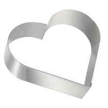 Nonnette cœur - inox - 180 x 160 x 45 mm