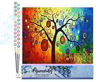 Peinture par Numéro Figured'Art - Lanternes suspendues - Kit de Loisir Créatif DIY Numéro d'Art Complet - 40x50cm sans châssis en bois