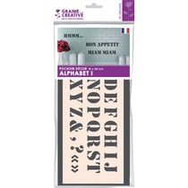 Pochoir 15 x 40 cm Alphabet n°1