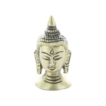 Statuette Tête de Bouddha en Laiton doré mat 5 cm - Omsaé