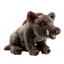 Sanglier Couché peluche 35cm - Anima - Marron