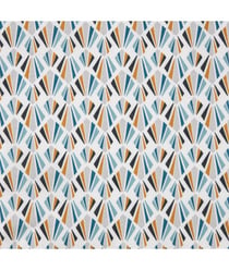 Tissu coton Payani de 150 cm de largeur Gris Clair/paon multicolore vendu par 50 cm