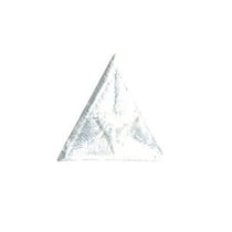 Lot de 3 écussons thermocollants mouche triangle brodé blanc 2x2cm
