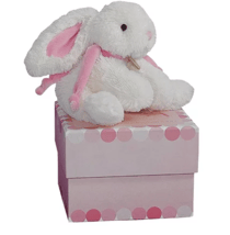PELUCHE LAPIN BONBON ROSE 20 CM