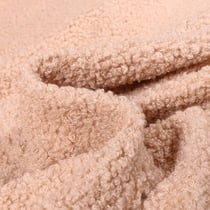 Tissu Fausse fourrure Teddy Bouclettes Camille Beige - Au mètre