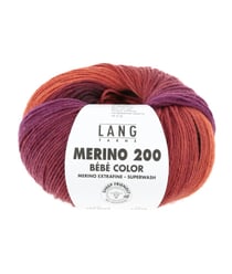Pelote à tricoter MERINO 200 BEBE COLOR – Lang Yarns - Laine mérinos extrafine multicolore pour layette 554 Multicolore