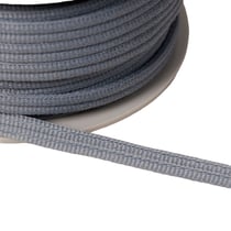 Double cordon 9mm gris au mètre