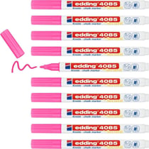 Lot de 10 marqueurs craie liquide - EDDING - Rose fluorescent - Pointe 1-2 mm