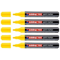 Lot de 5 marqueurs peinture permanent pointe ronde 2-3 mm - EDDING - Jaune