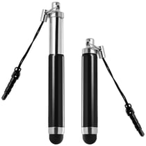 Avizar Stylet Retractable pour Écran Tactile - Attache Jack 3.5 mm Noir