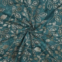 Tissu Batik Coton Marta sur fond Bleu canard