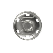2 boutons pressions à coudre 30mm argent