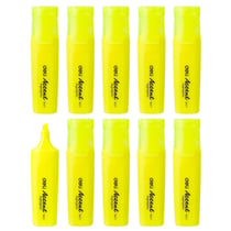 Lot de 10 surligneurs pointe biseautée 1-5mm - DELI - Jaune