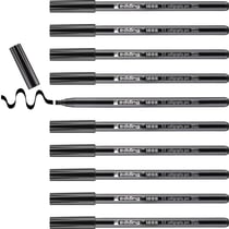 Lot de 10 feutres calligraphie permanents pointe biseautée 3,5 mm - EDDING - Noir