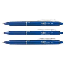 Lot de 3 stylos roller rétractables Frixion Ball Clicker 0,5 mm Bleu