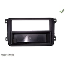 Façade autoradio Full-Din VW Golf 5 Touran Passat Caddy Seat Leon Skoda Noir